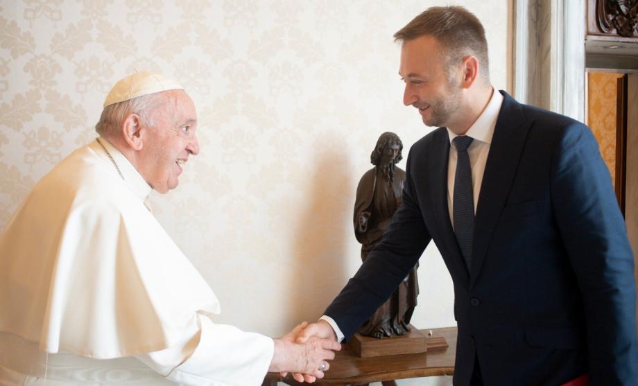 The Pope and Robert Vass photo